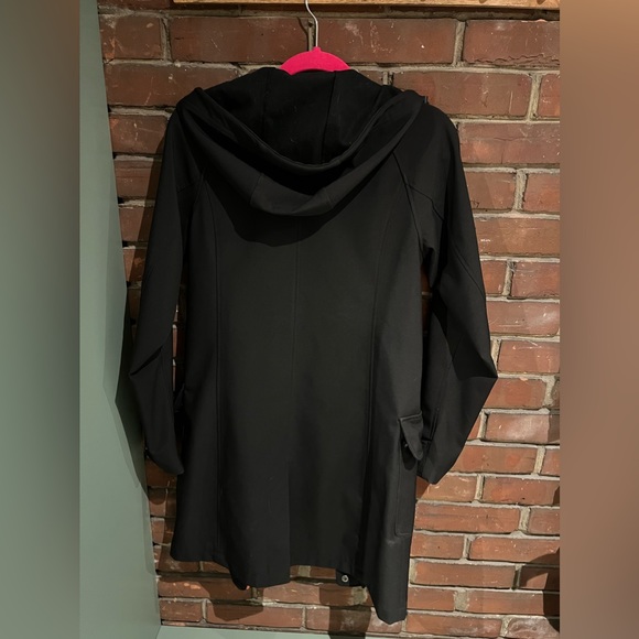 Joe fresh black hooded rain jacket with fleece interior size S - Picture 5 of 6